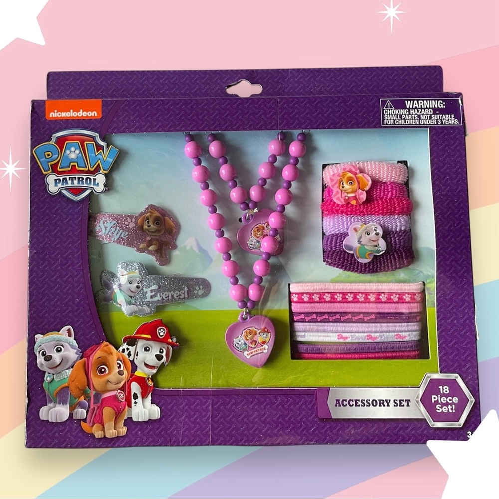 Paw patrol NIB girls 18 pc accessory set NEW IN BOX